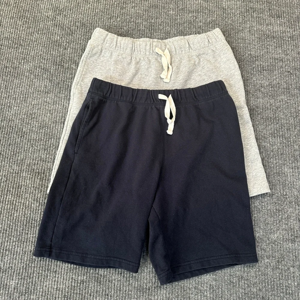 The Childrens Place Boys Fleece Shorts Size 16 XXL Husky Gray Navy 2 Pack Set